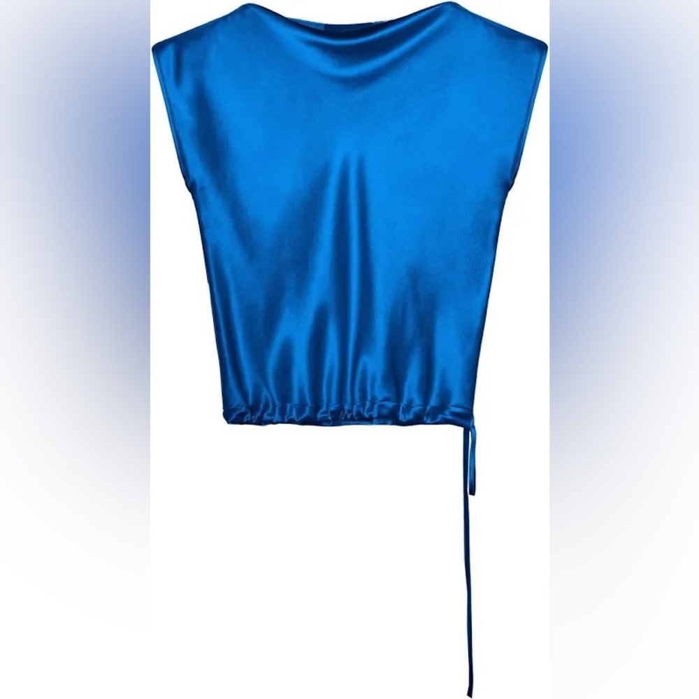 KES 100% Silk Charmeuse Salacia Cap Sleeve Blouse